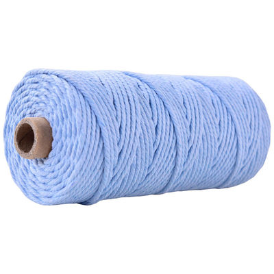 Corda de Nylon de 3 fios verdes 3 mm Macrame Corda de algodão trançada