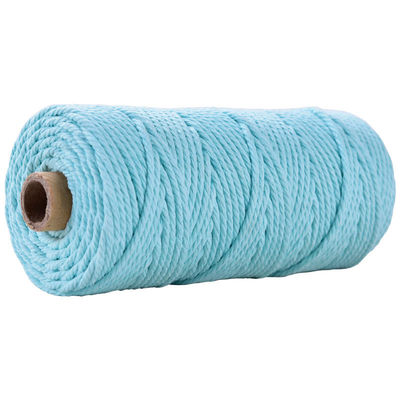 Corda de Nylon de 3 fios verdes 3 mm Macrame Corda de algodão trançada