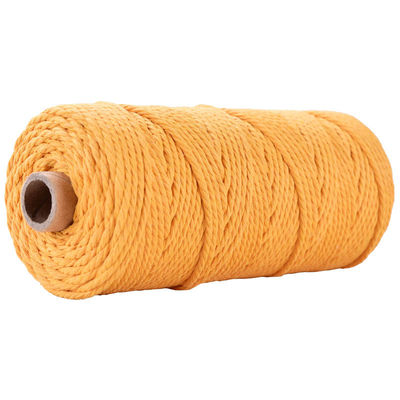 Corda de Nylon de 3 fios verdes 3 mm Macrame Corda de algodão trançada