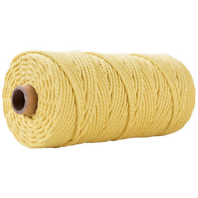 Corda de Nylon de 3 fios verdes 3 mm Macrame Corda de algodão trançada