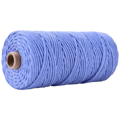Corda de Nylon de 3 fios verdes 3 mm Macrame Corda de algodão trançada