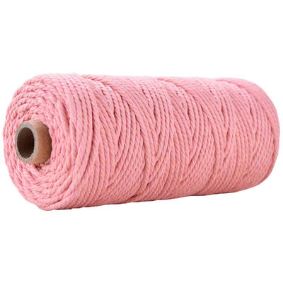 Corda de Nylon de 3 fios verdes 3 mm Macrame Corda de algodão trançada