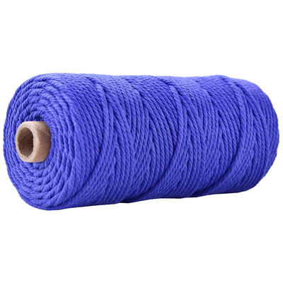 Corda de Nylon de 3 fios verdes 3 mm Macrame Corda de algodão trançada