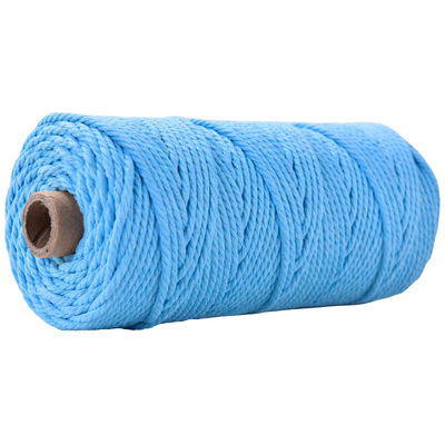 Corda de Nylon de 3 fios verdes 3 mm Macrame Corda de algodão trançada