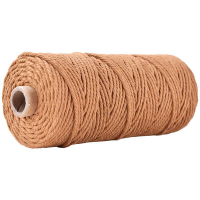 Corda de Nylon de 3 fios verdes 3 mm Macrame Corda de algodão trançada