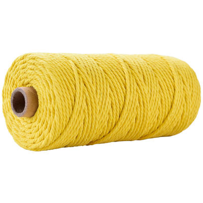 Corda de Nylon de 3 fios verdes 3 mm Macrame Corda de algodão trançada