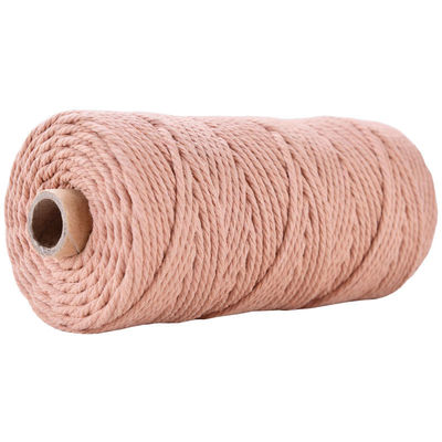 Corda de Nylon de 3 fios verdes 3 mm Macrame Corda de algodão trançada
