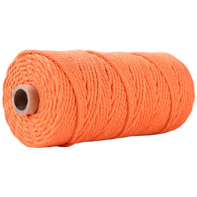 Corda de Nylon de 3 fios verdes 3 mm Macrame Corda de algodão trançada