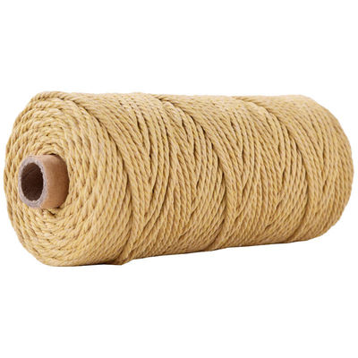 Corda de Nylon de 3 fios verdes 3 mm Macrame Corda de algodão trançada