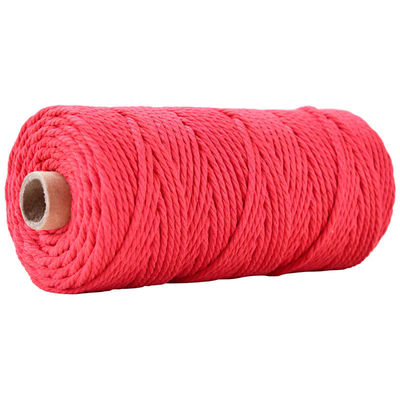 Corda de Nylon de 3 fios verdes 3 mm Macrame Corda de algodão trançada