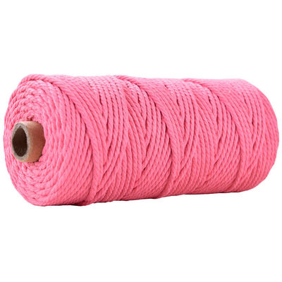 Corda de Nylon de 3 fios verdes 3 mm Macrame Corda de algodão trançada