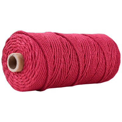 Corda de Nylon de 3 fios verdes 3 mm Macrame Corda de algodão trançada