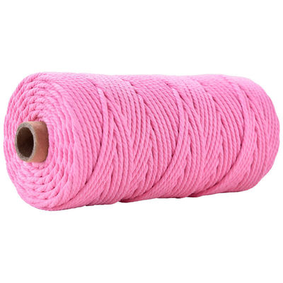 Corda de Nylon de 3 fios verdes 3 mm Macrame Corda de algodão trançada