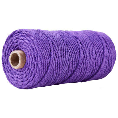 Corda de Nylon de 3 fios verdes 3 mm Macrame Corda de algodão trançada
