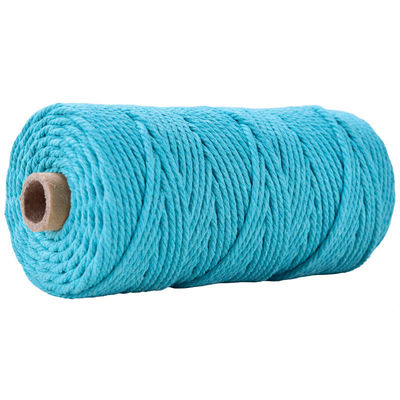 Corda de Nylon de 3 fios verdes 3 mm Macrame Corda de algodão trançada