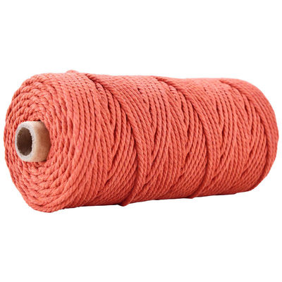 Corda de Nylon de 3 fios verdes 3 mm Macrame Corda de algodão trançada