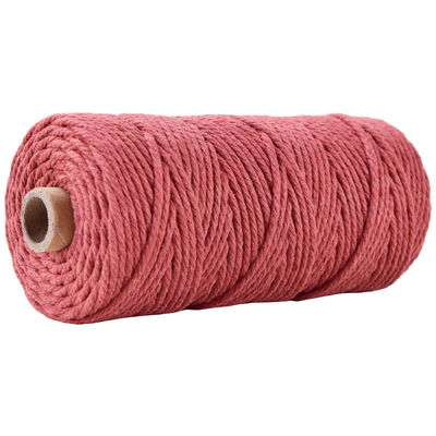 Corda de Nylon de 3 fios verdes 3 mm Macrame Corda de algodão trançada