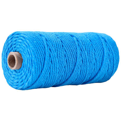 Corda de Nylon de 3 fios verdes 3 mm Macrame Corda de algodão trançada