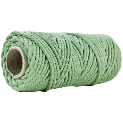 50m Corda de Macrame Rosa em Pó 5mm ISO9001 Corda de algodão rosa 3 fios