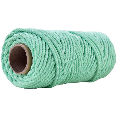 50m Corda de Macrame Rosa em Pó 5mm ISO9001 Corda de algodão rosa 3 fios
