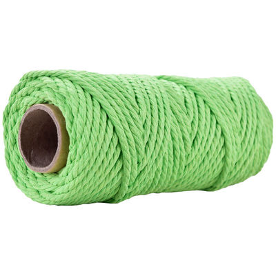 50m Corda de Macrame Rosa em Pó 5mm ISO9001 Corda de algodão rosa 3 fios