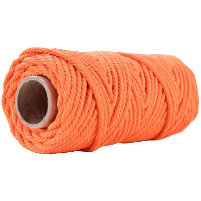 50m Corda de Macrame Rosa em Pó 5mm ISO9001 Corda de algodão rosa 3 fios