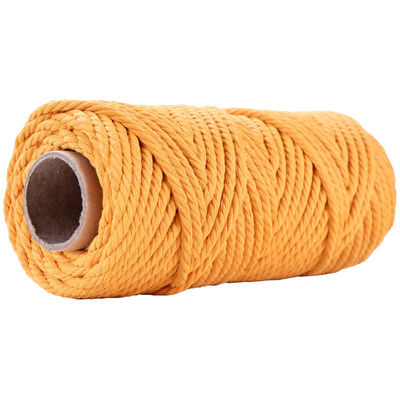 50m Corda de Macrame Rosa em Pó 5mm ISO9001 Corda de algodão rosa 3 fios