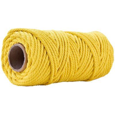 50m Corda de Macrame Rosa em Pó 5mm ISO9001 Corda de algodão rosa 3 fios