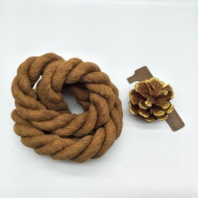 Rosa 20 mm Cordão de algodão torcido ISO14001 3 cordões de macrame