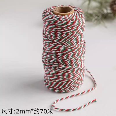 Faça você mesmo 2 fios de cordão torcido 550 libras 2 mm de algodão Macrame Cordão