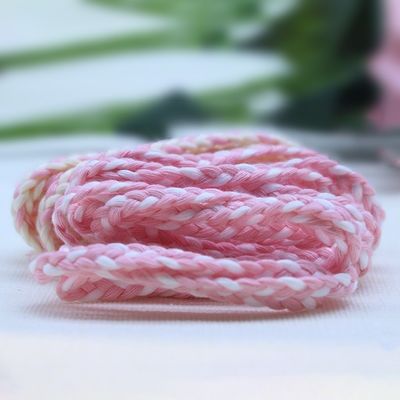 Vestuário 3 fios Cordão de Macrame Laranja Branco 5 mm 3 fios Cordão de algodão