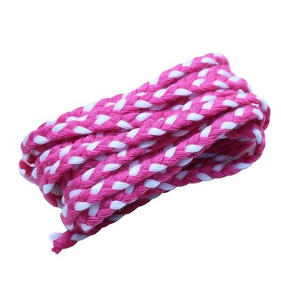 Vestuário 3 fios Cordão de Macrame Laranja Branco 5 mm 3 fios Cordão de algodão