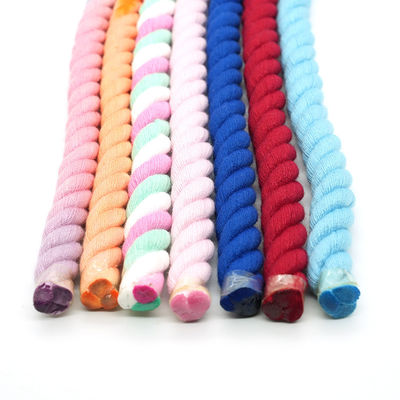 13mm Cordão de algodão de três fios de cor misturada de cor torcida Cordão de escalada de trela de cão