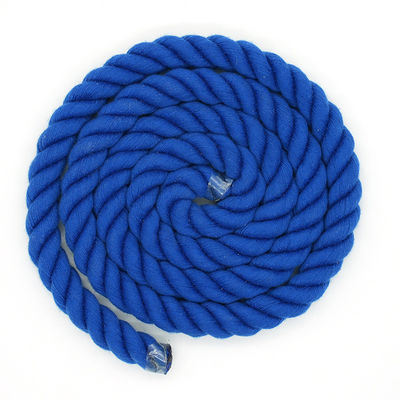 13mm Cordão de algodão de três fios de cor misturada de cor torcida Cordão de escalada de trela de cão