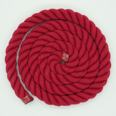 13mm Cordão de algodão de três fios de cor misturada de cor torcida Cordão de escalada de trela de cão