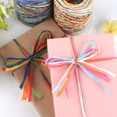 Corda de papel artesanal Diy Raffia 100m Corda de papel trançada de Natal