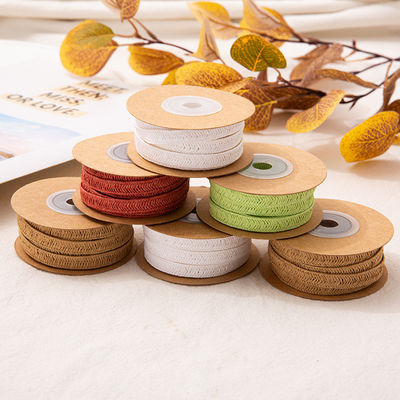 Corda de papel de 10 mm vermelha, marrom, de 5 m verde, de papel torcido