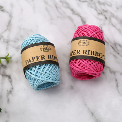 Corpo de papel de 2 mm colorido 10m Eco-friendly DIY Craft Paper Rope