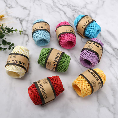 Corpo de papel de 2 mm colorido 10m Eco-friendly DIY Craft Paper Rope