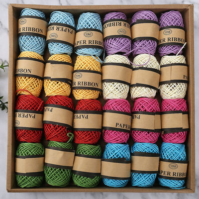 Corpo de papel de 2 mm colorido 10m Eco-friendly DIY Craft Paper Rope