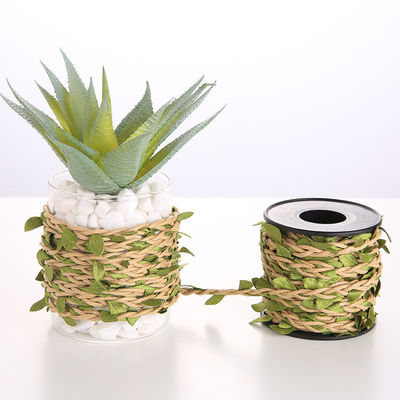 6 mm fita decorativa com folha 10m corda de tecido para artesanato