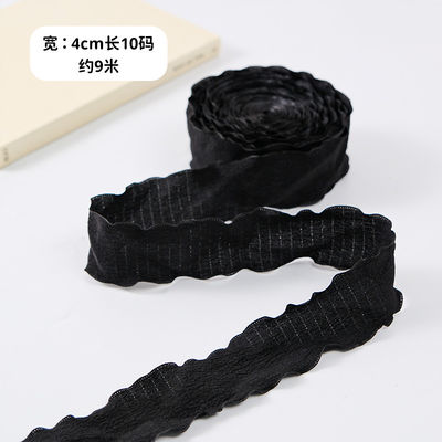 40mm de Valentine's cor Jute fita Linho de rugas borda Jute fita de rede