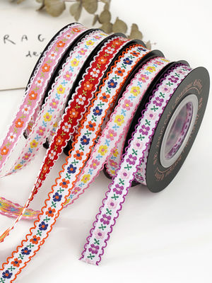 OEM ODM Floral Jacquard Trim 10mm-25mm Floral Jacquard Faixa