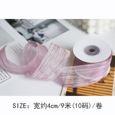 Poliéster 38 mm fita de órgão Eco Friendly Pink pálido fita de órgão