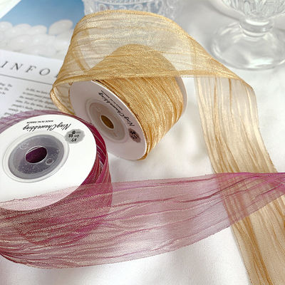Poliéster 38 mm fita de órgão Eco Friendly Pink pálido fita de órgão