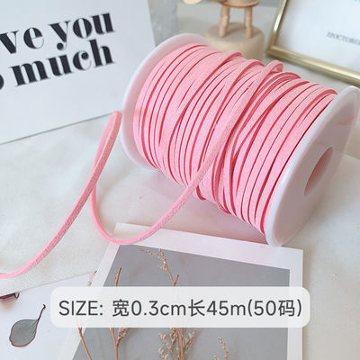 3mm Suede Leather Velvet Ribbon ISO9001 Blue Velvet Ribbon Wired