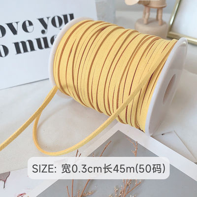 3mm Suede Leather Velvet Ribbon ISO9001 Blue Velvet Ribbon Wired