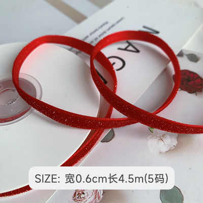 Lâmina de Veludo Brilhante 6mm-38mm Lâmina de Veludo Vermelho Profundo Suave