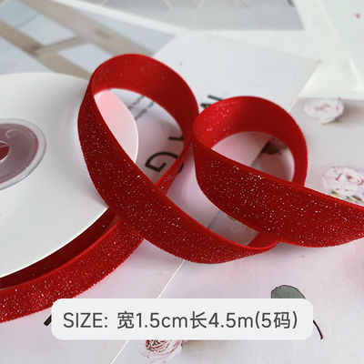 Lâmina de Veludo Brilhante 6mm-38mm Lâmina de Veludo Vermelho Profundo Suave