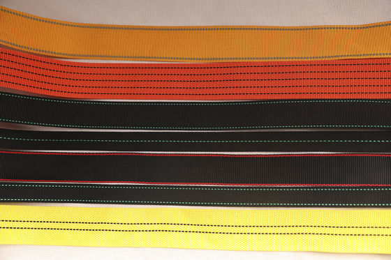UV resistente UHMWPE Webbing preto amarelo para paraquedas tenda cadeira de praia